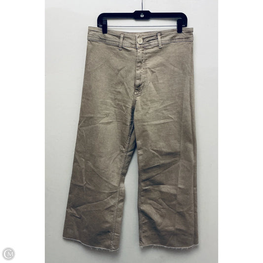 Jeans Wide Leg By Zara In Tan Denim, Size: 12