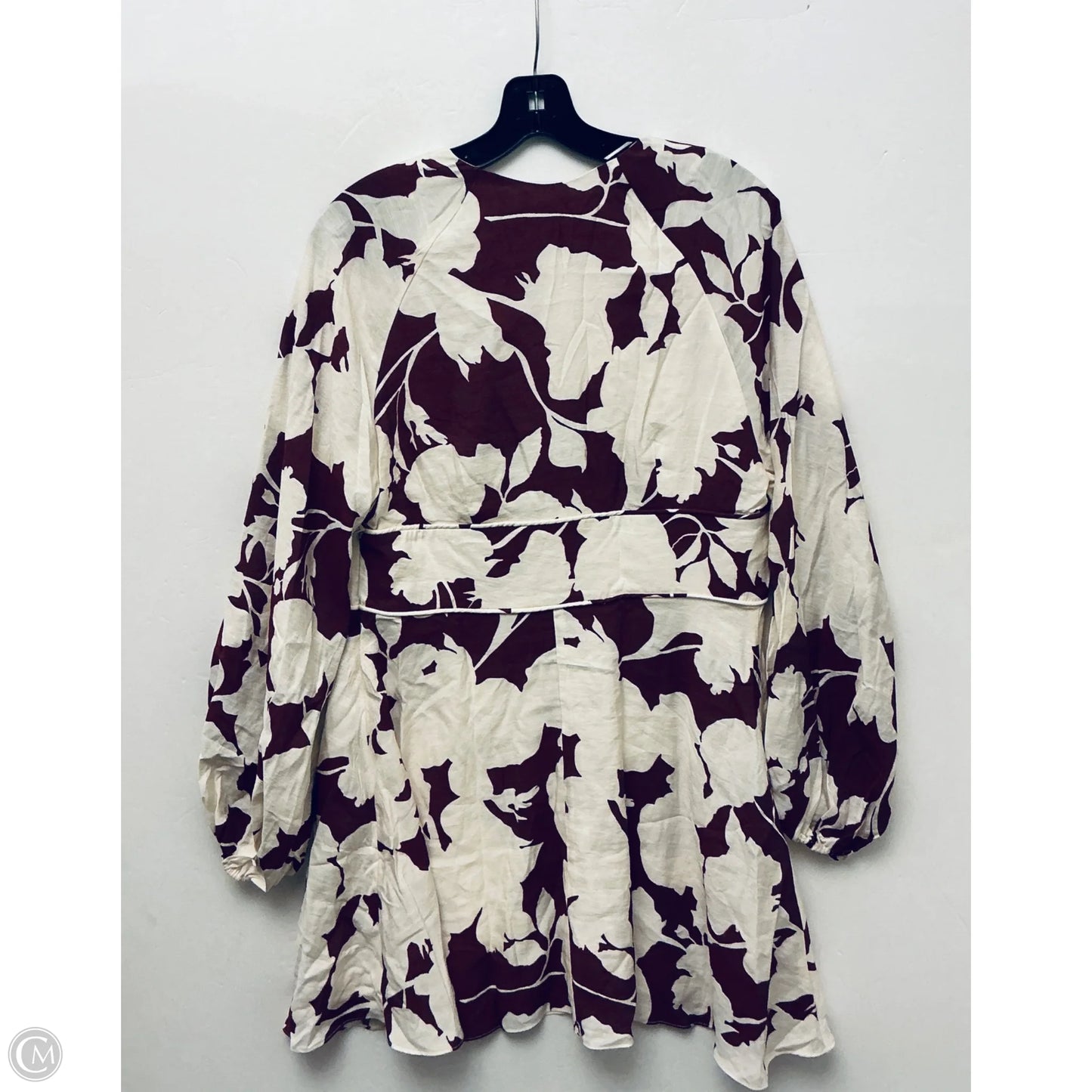 Dress Casual Midi By H&m In Red & White, Size: L