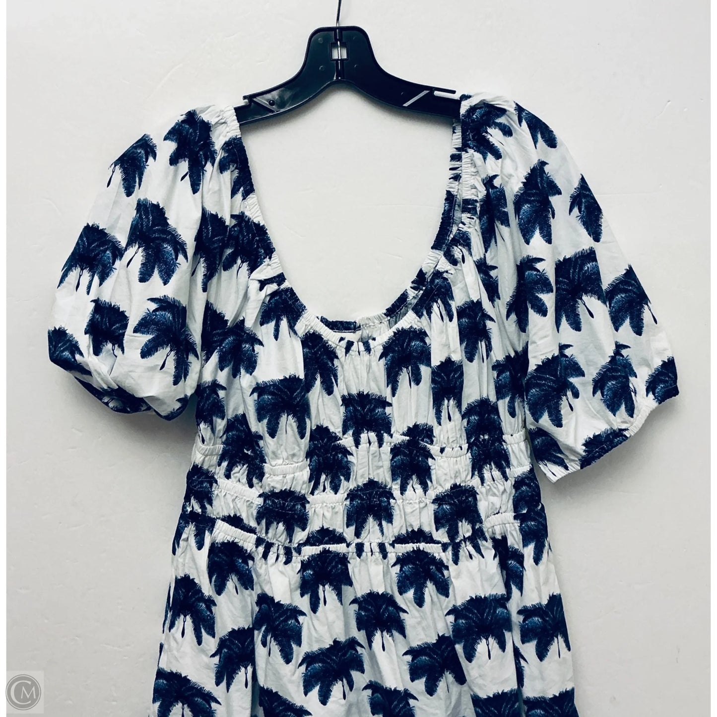 Dress Casual Midi By H&m In Blue & White, Size: M