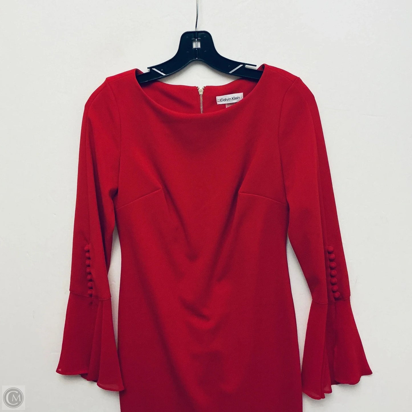 Dress Work By Calvin Klein In Red, Size: S