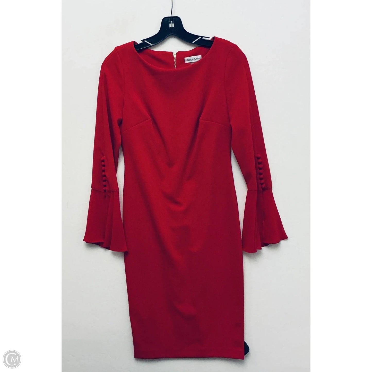 Dress Work By Calvin Klein In Red, Size: S