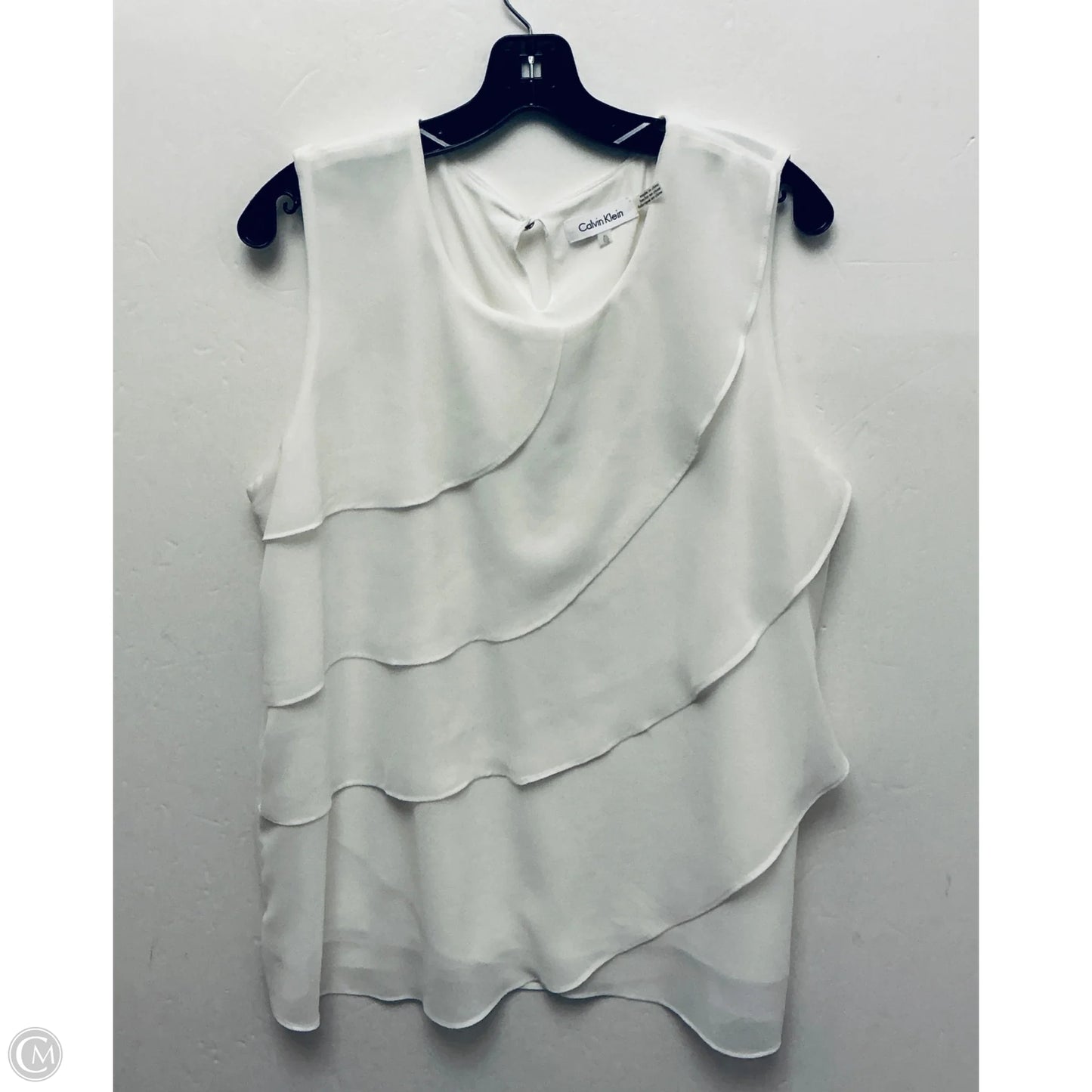 Top Sleeveless By Calvin Klein In White, Size: Xl