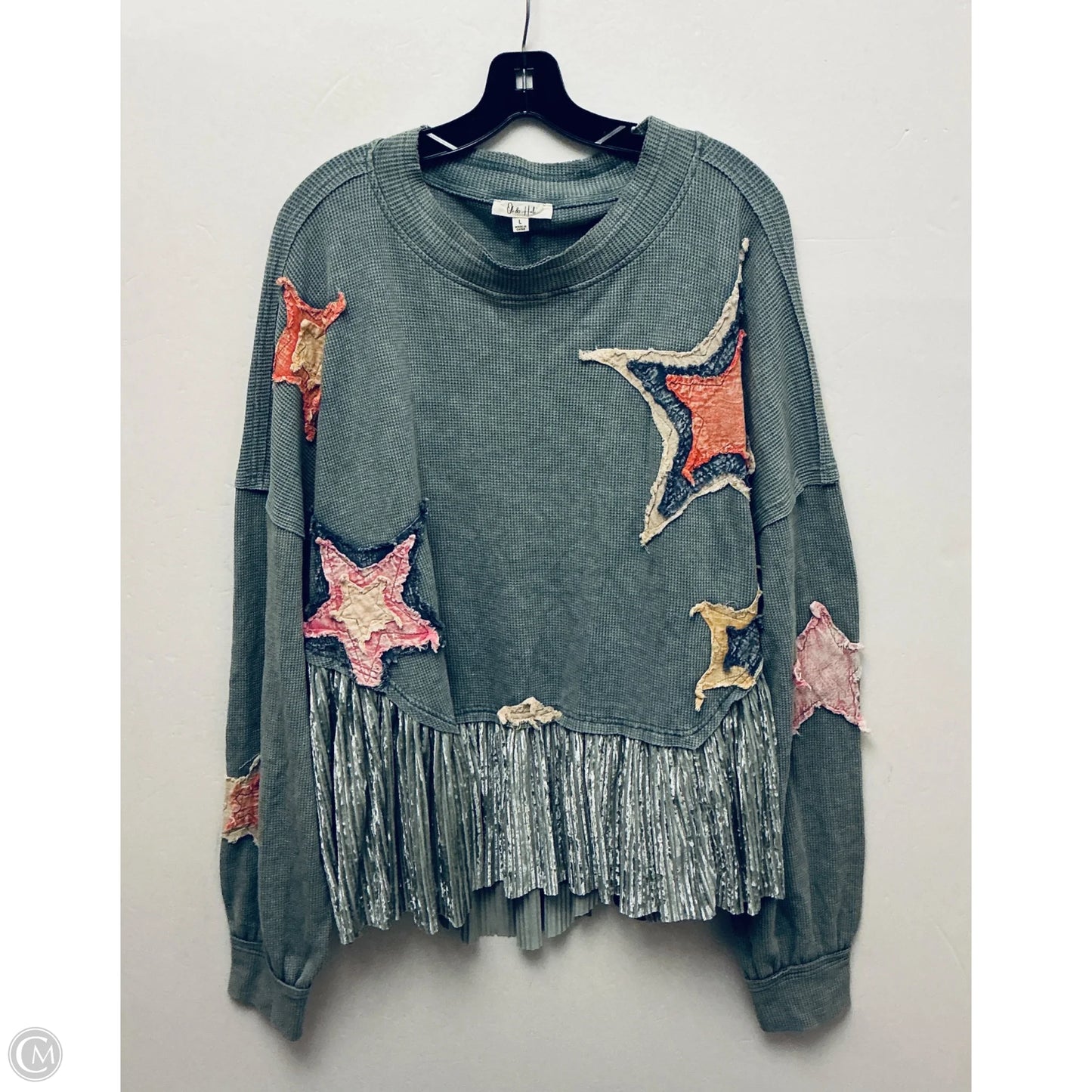 Top Long Sleeve By Oli & Hali In Green, Size: L