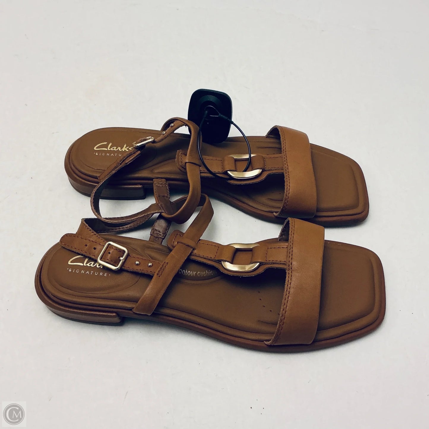 Sandals Flats By Clarks In Brown, Size: 10
