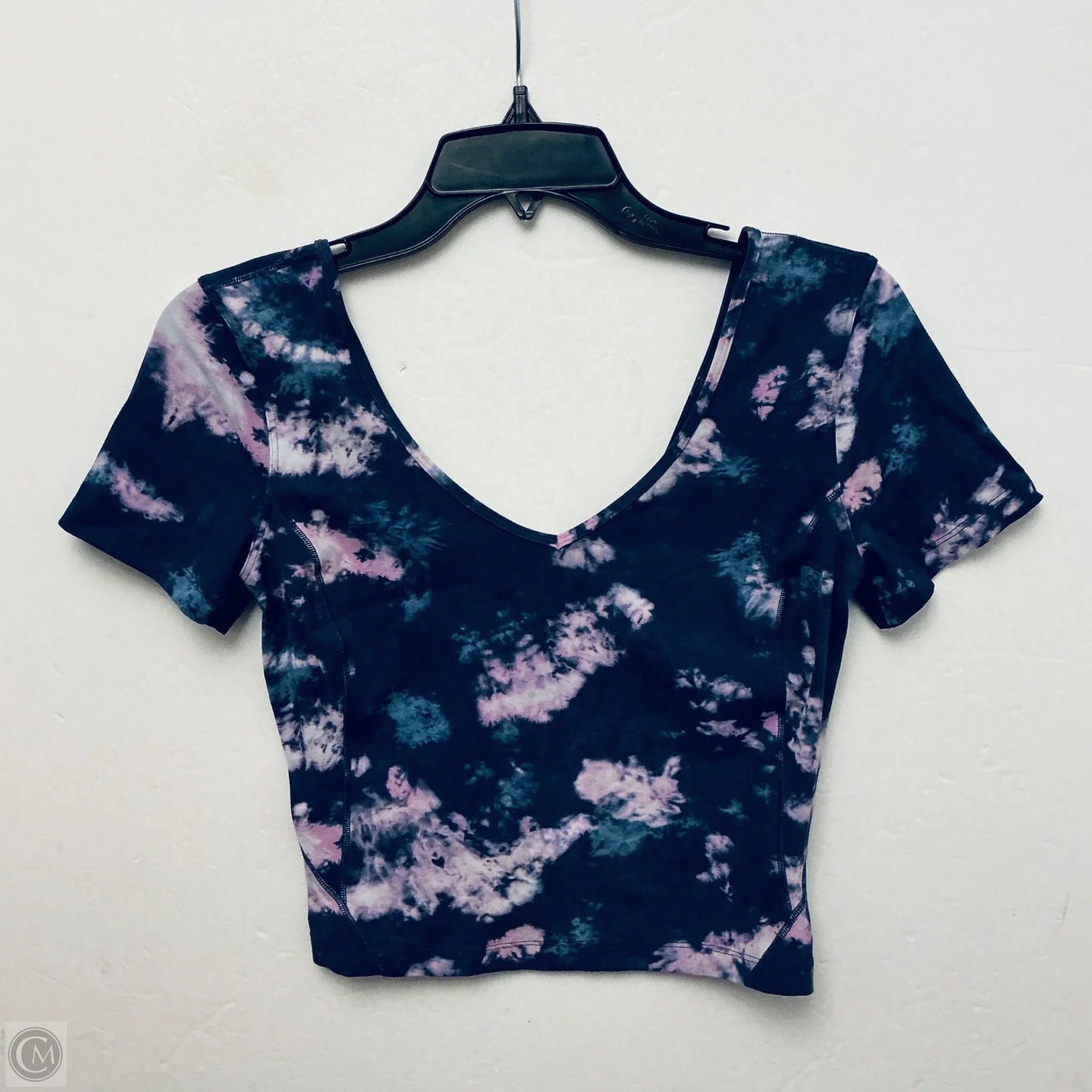 Athletic Top Short Sleeve By Lululemon In Navy, Size: 6