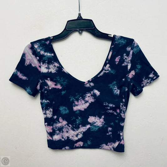 Athletic Top Short Sleeve By Lululemon In Navy, Size: 6