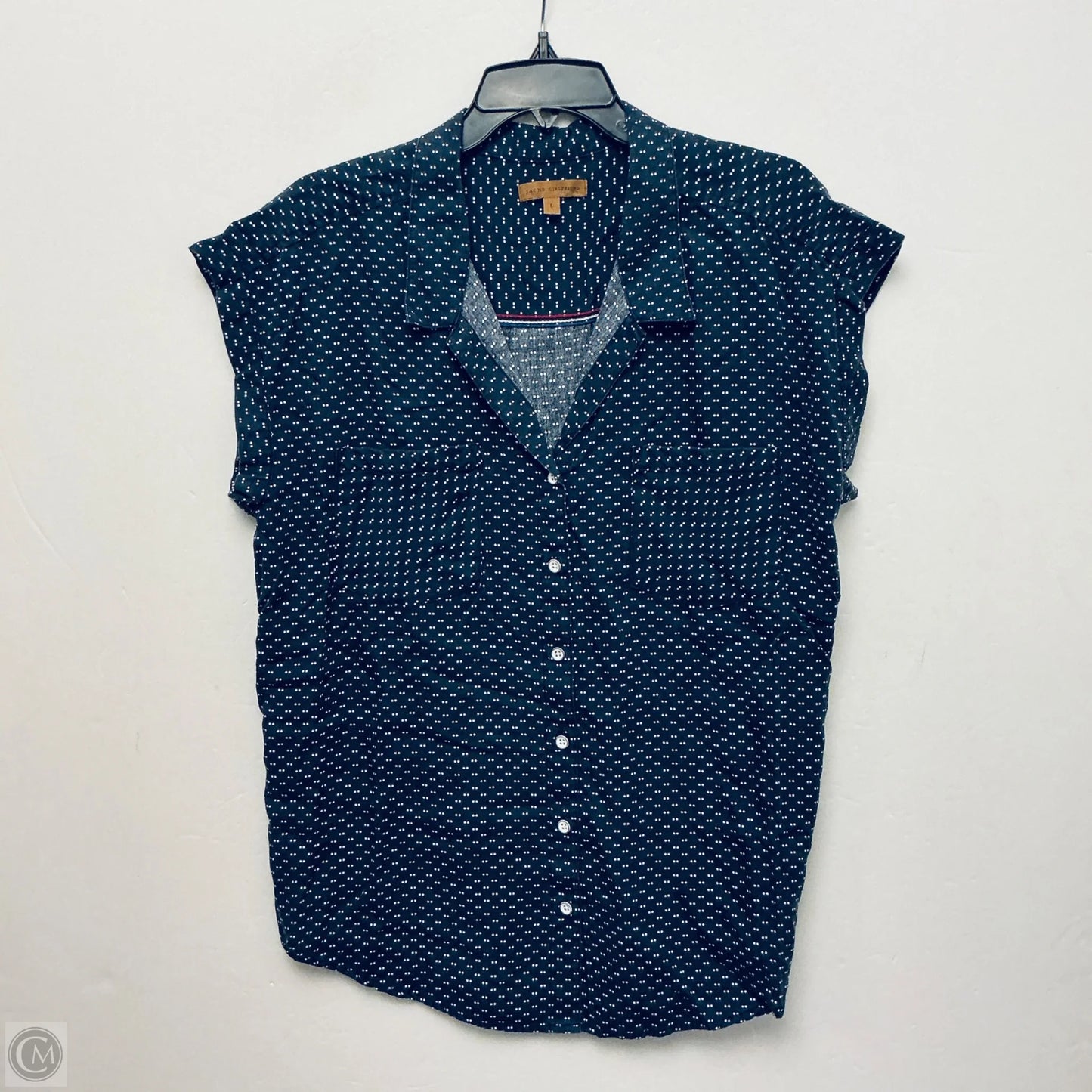 Top Short Sleeve By Jachs Girlfirend In Navy, Size: L
