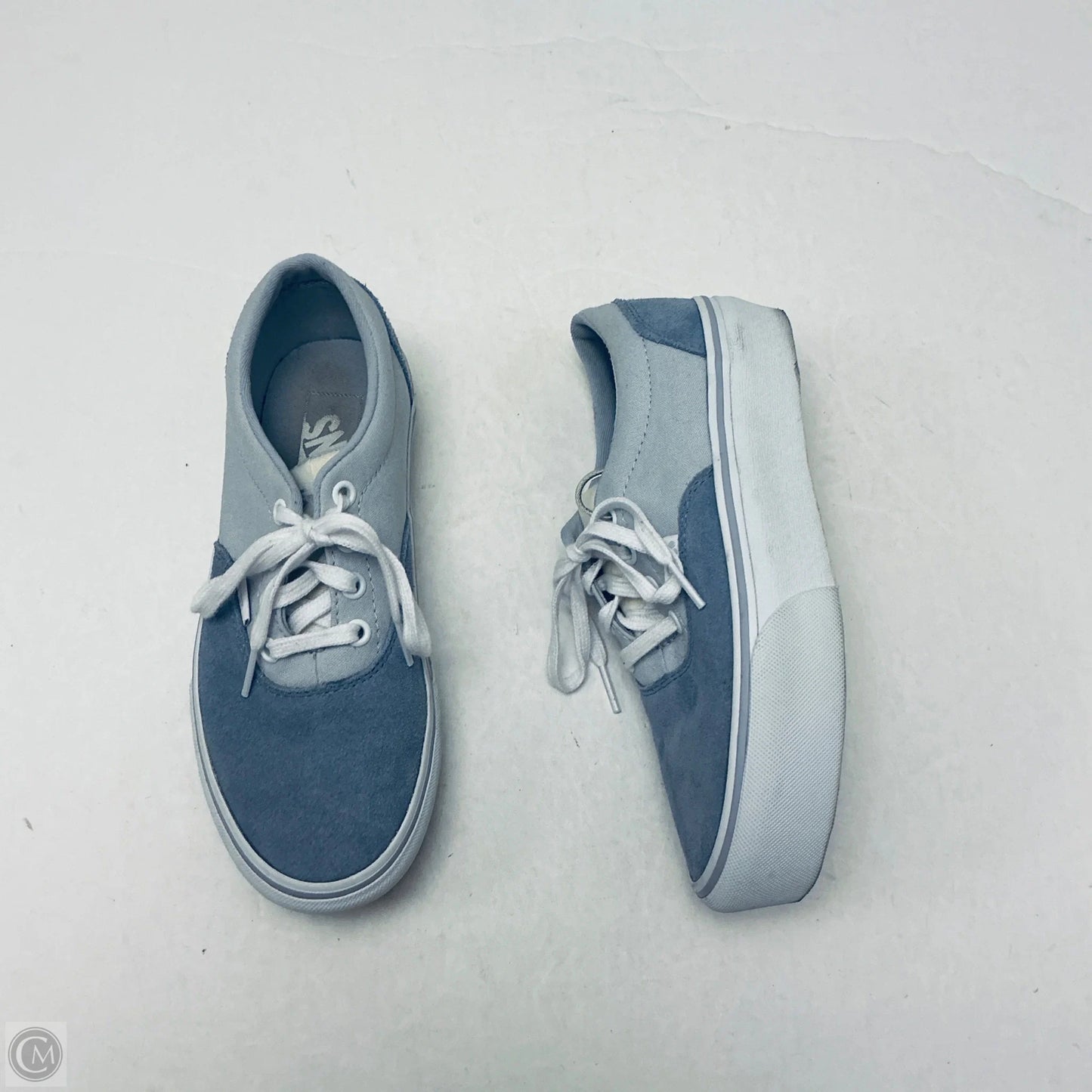 Shoes Flats By Vans In Blue, Size: 6