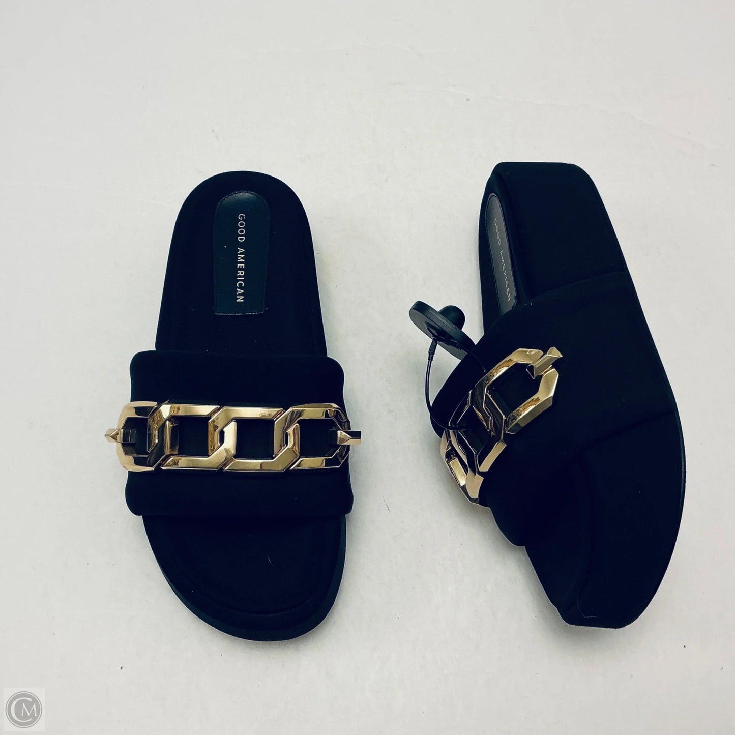 Sandals Heels Platform By Good American In Black, Size: 8.5