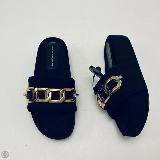 Sandals Heels Platform By Good American In Black, Size: 8.5