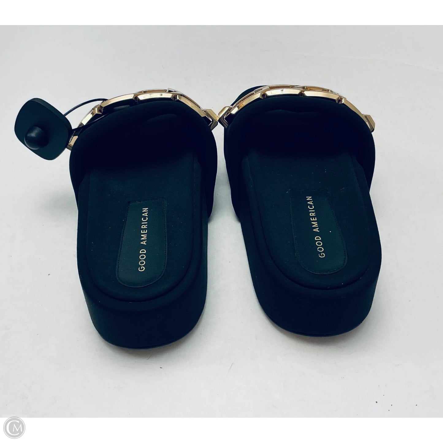 Sandals Heels Platform By Good American In Black, Size: 8.5