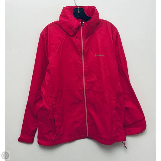 Jacket Windbreaker By Columbia In Pink, Size: 2x