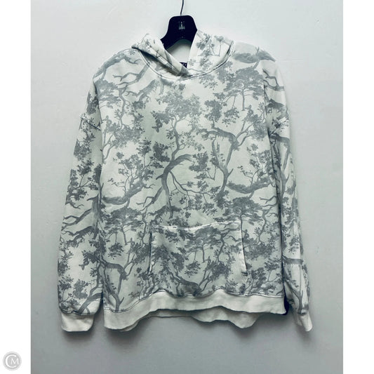 Sweatshirt Hoodie By Vinyl Icons In Grey & White, Size: Xl