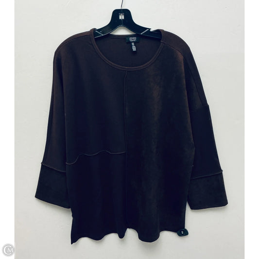 Top Long Sleeve By Jones New York In Brown, Size: Xl