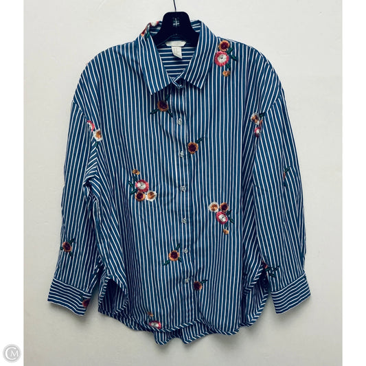 Top Long Sleeve By H&m In Blue, Size: M