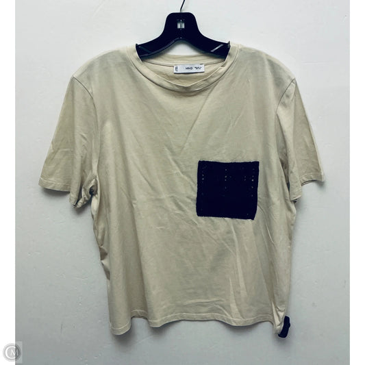 Top Short Sleeve By Mng In Tan, Size: Xl