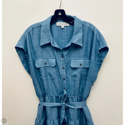 Dress Casual Maxi By Emma And Michele In Blue Denim, Size: 2x