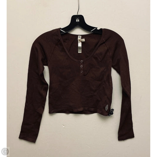 Top Long Sleeve By Free People In Brown, Size: M