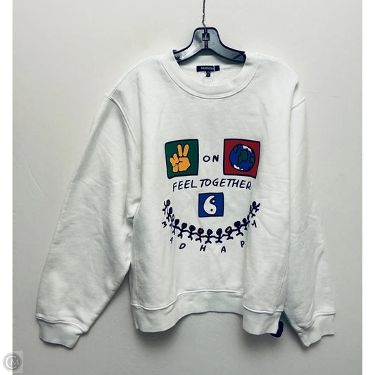 Sweatshirt Crewneck By Cmb In White, Size: Xl