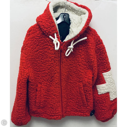 Coat Faux Fur & Sherpa By Clothes Mentor In Red, Size: 8