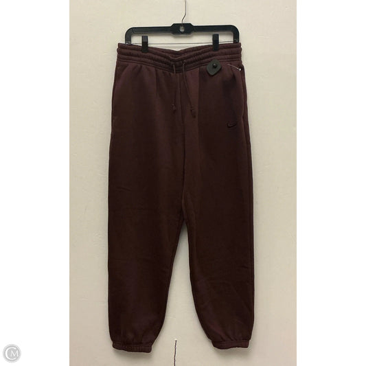 Athletic Pants By Nike In Maroon, Size: M