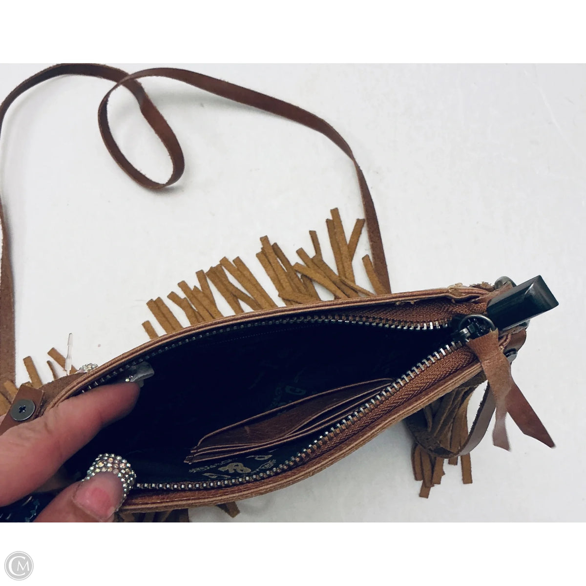 Crossbody Leather By Clothes Mentor, Size: Small