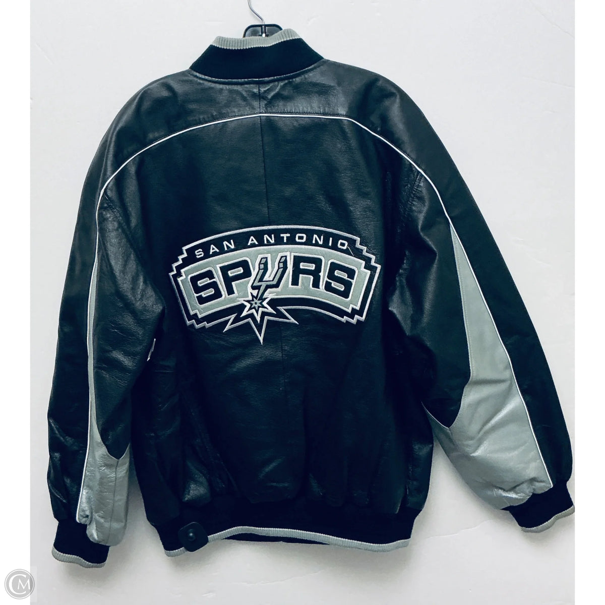 Jacket Leather By Cmc In Black & Silver, Size: M