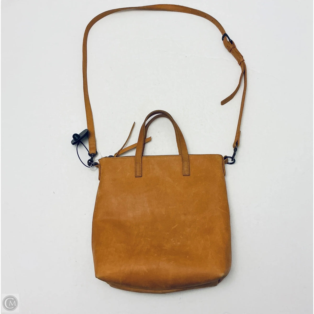 Handbag Leather By Able, Size: Medium