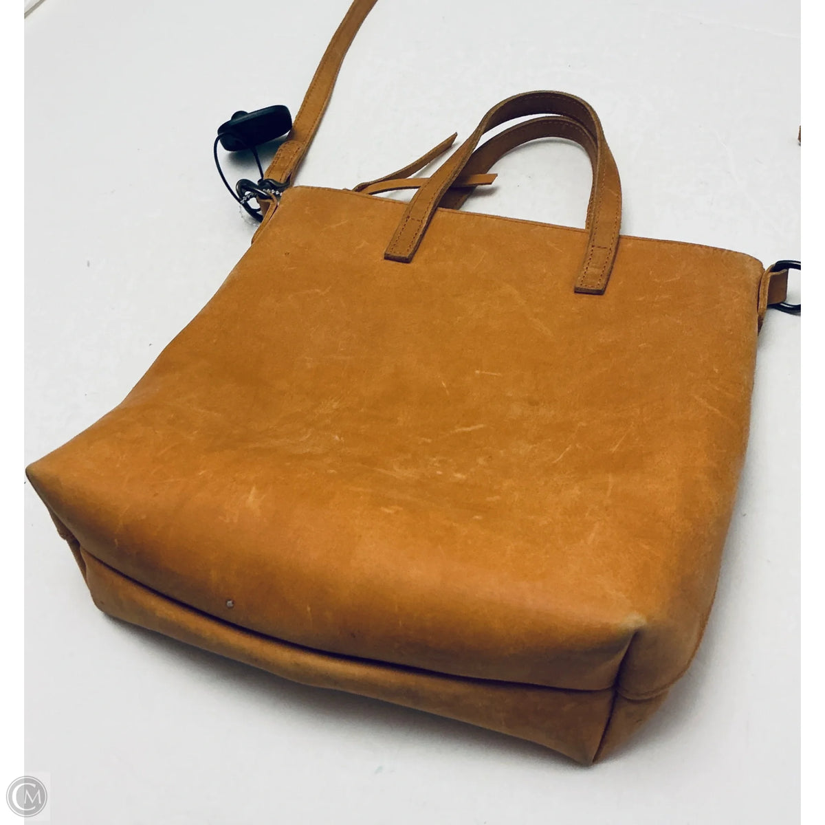 Handbag Leather By Able, Size: Medium