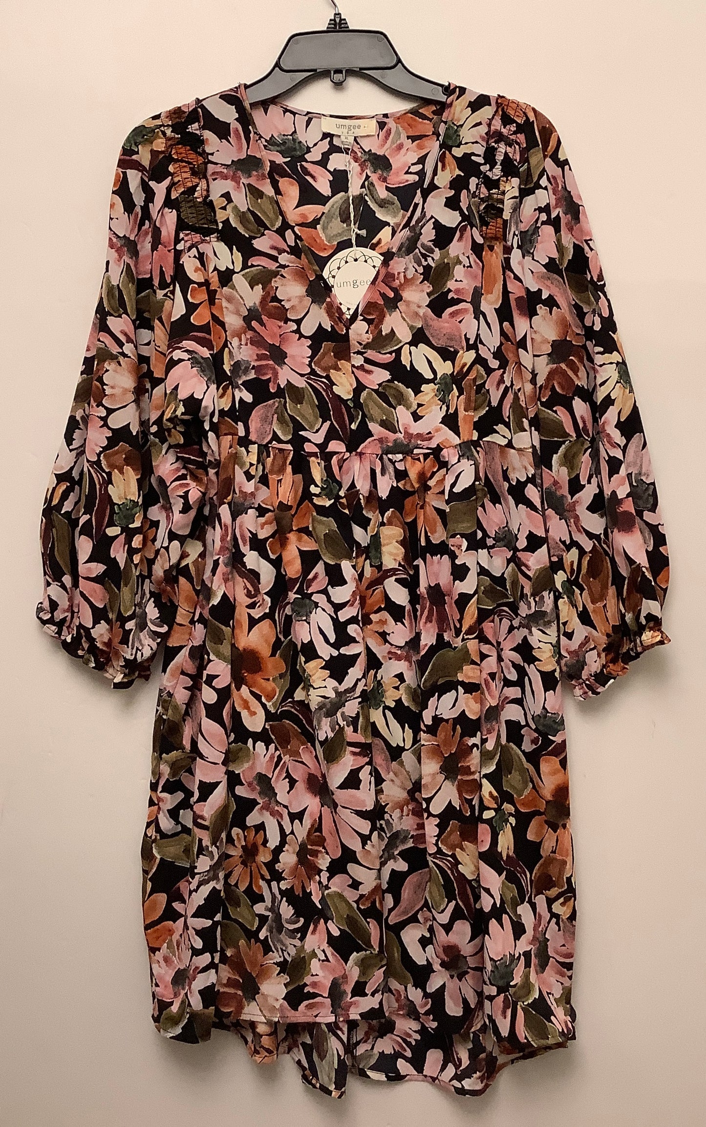 Dress Casual Midi By Umgee In Floral Print, Size: Xl