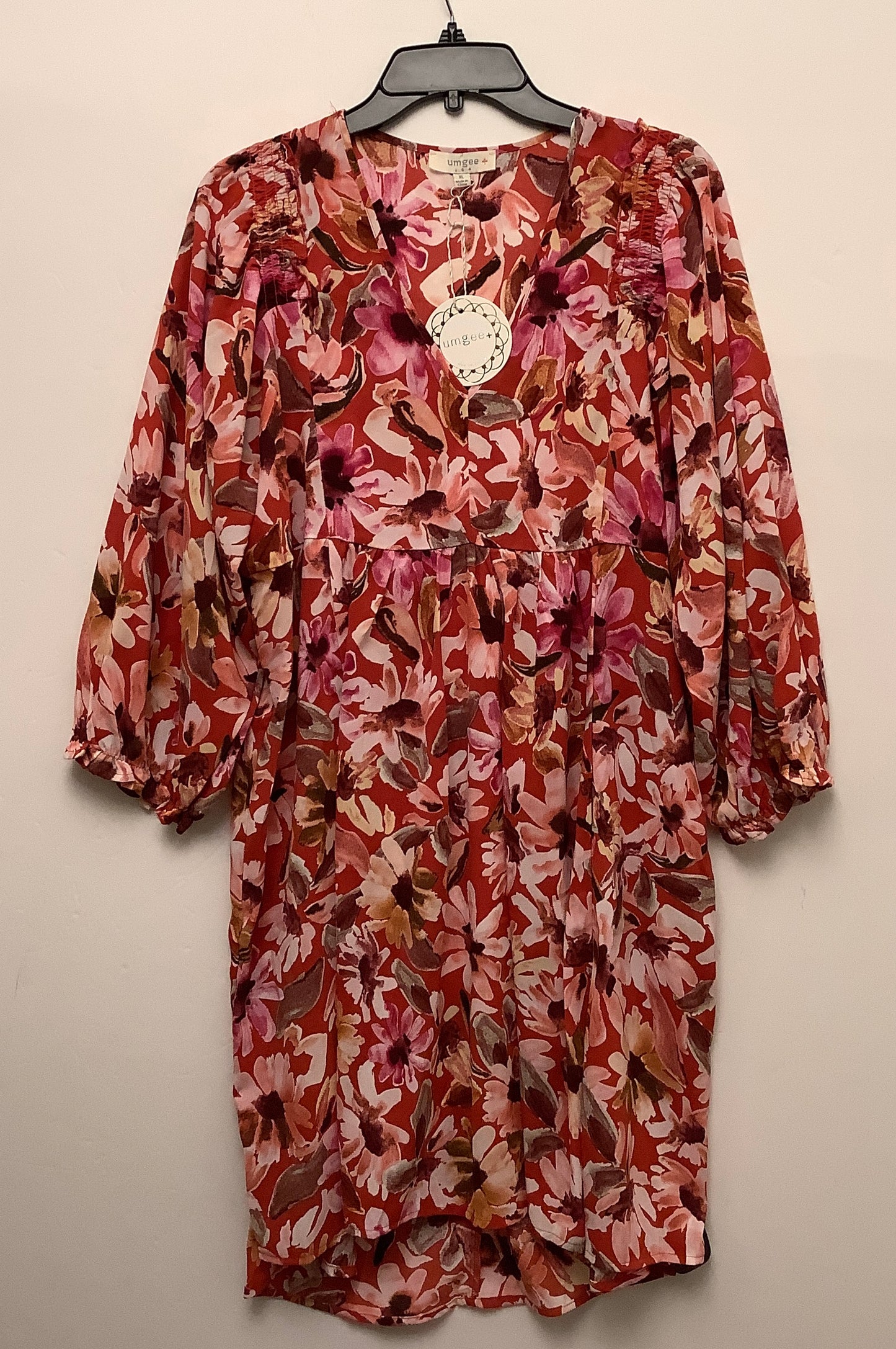 Dress Casual Midi By Umgee In Floral Print, Size: Xl