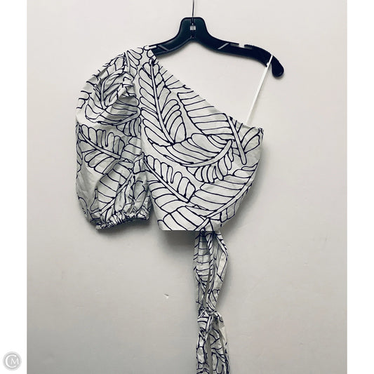 Top Short Sleeve By Clothes Mentor In Black & White, Size: L