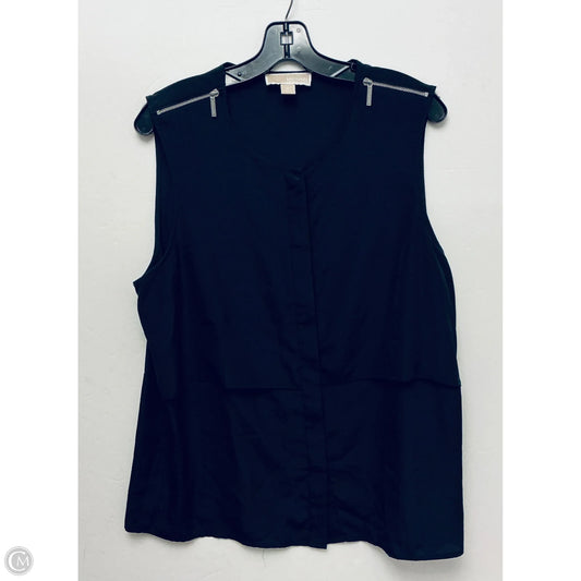 Top Sleeveless Designer By Michael Kors In Black, Size: Xl