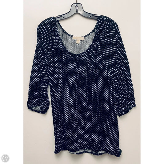 Top Long Sleeve Designer By Michael Kors In Polkadot Pattern, Size: 2x