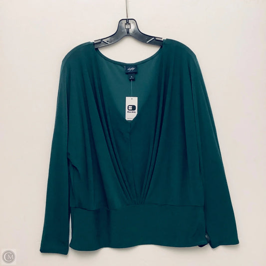 Top Long Sleeve By Daytrip In Green, Size: L