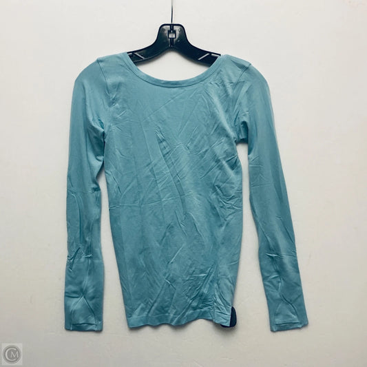 Athletic Top Long Sleeve Collar By Lululemon In Blue, Size: S