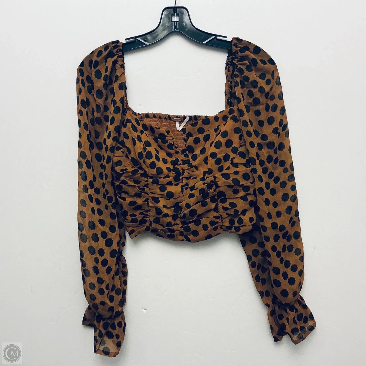 Top Long Sleeve By Free People In Animal Print, Size: S