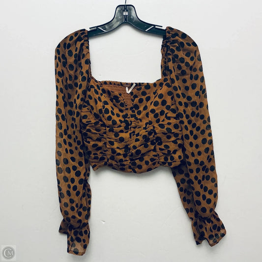 Top Long Sleeve By Free People In Animal Print, Size: S