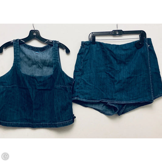 Skirt Set 2pc By Old Navy In Blue Denim, Size: L