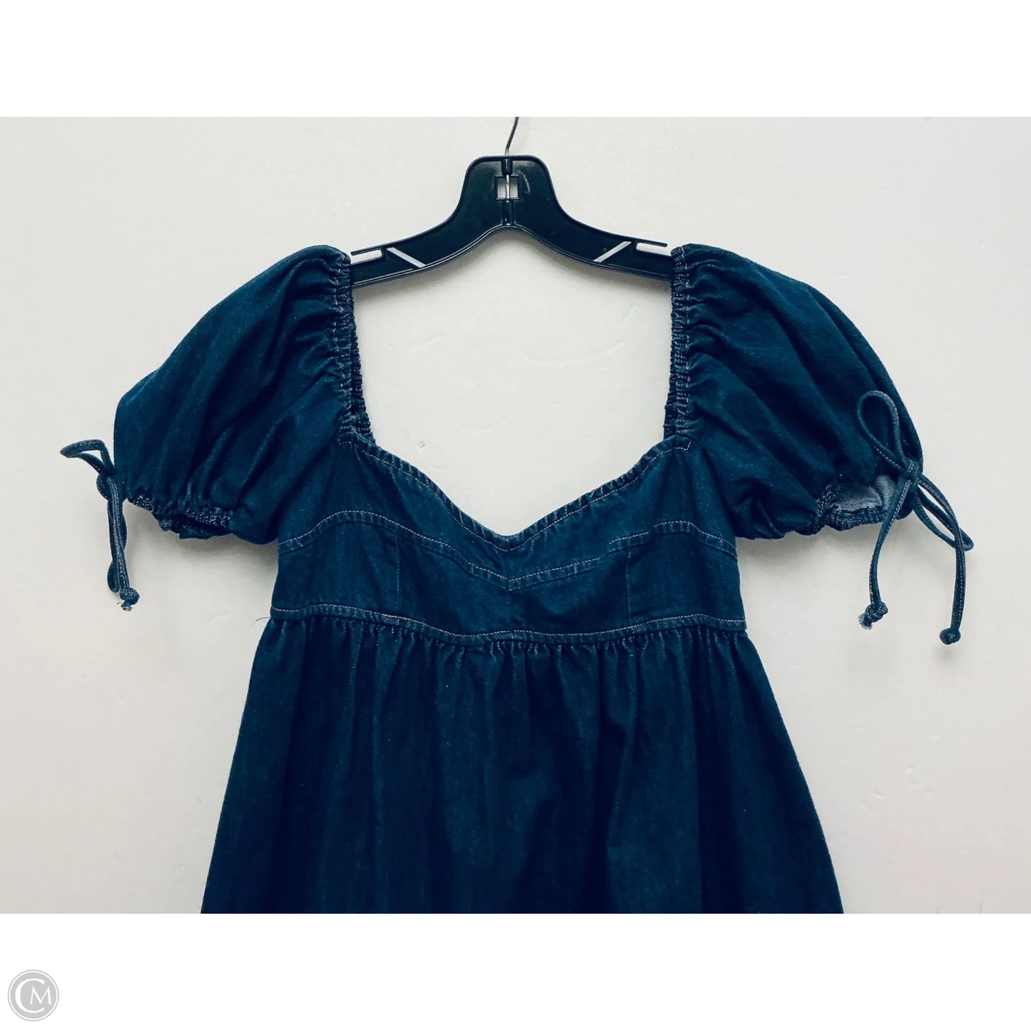Dress Casual Short By Olivaceous In Blue Denim, Size: L