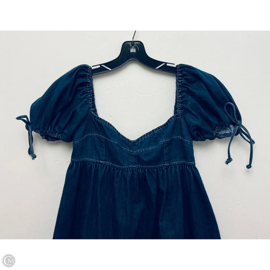 Dress Casual Short By Olivaceous In Blue Denim, Size: L