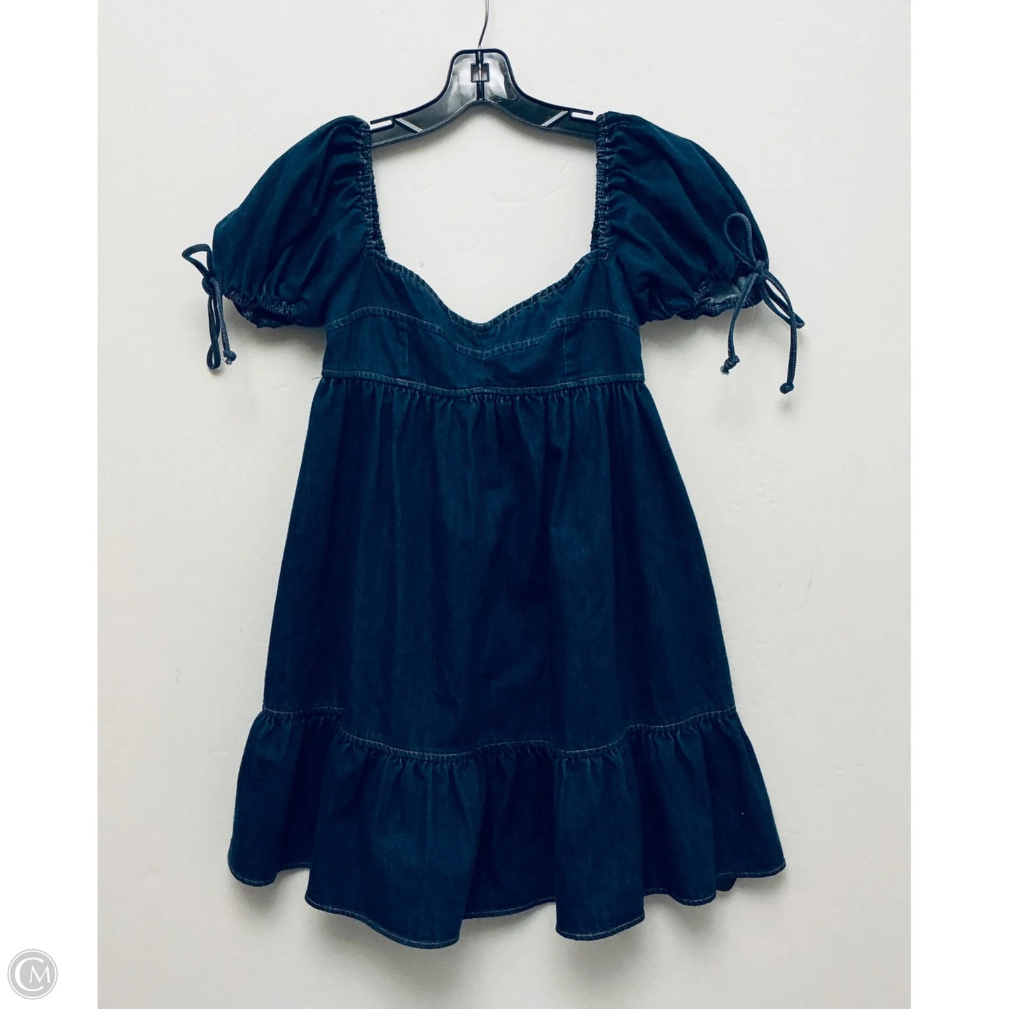 Dress Casual Short By Olivaceous In Blue Denim, Size: L