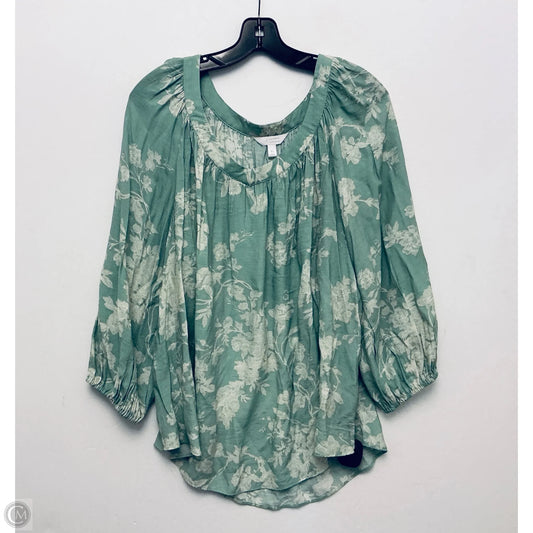 Top Long Sleeve By Clothes Mentor In Green, Size: Xl