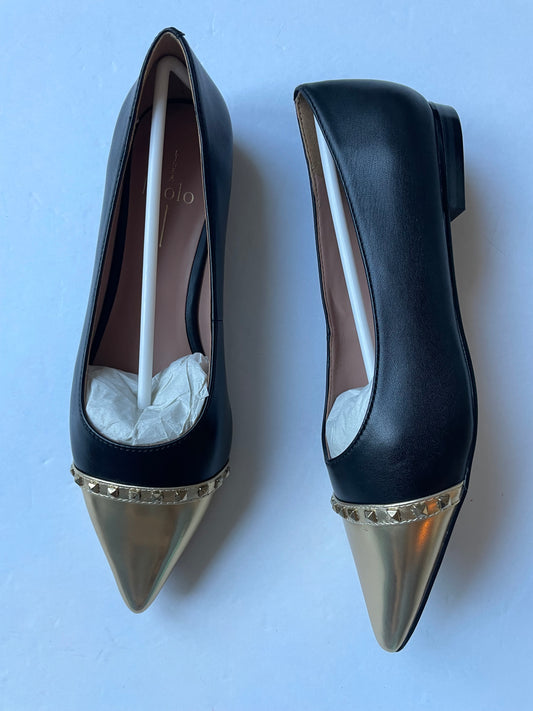 Shoes Flats By Linea Paolo In Black & Gold, Size: 7