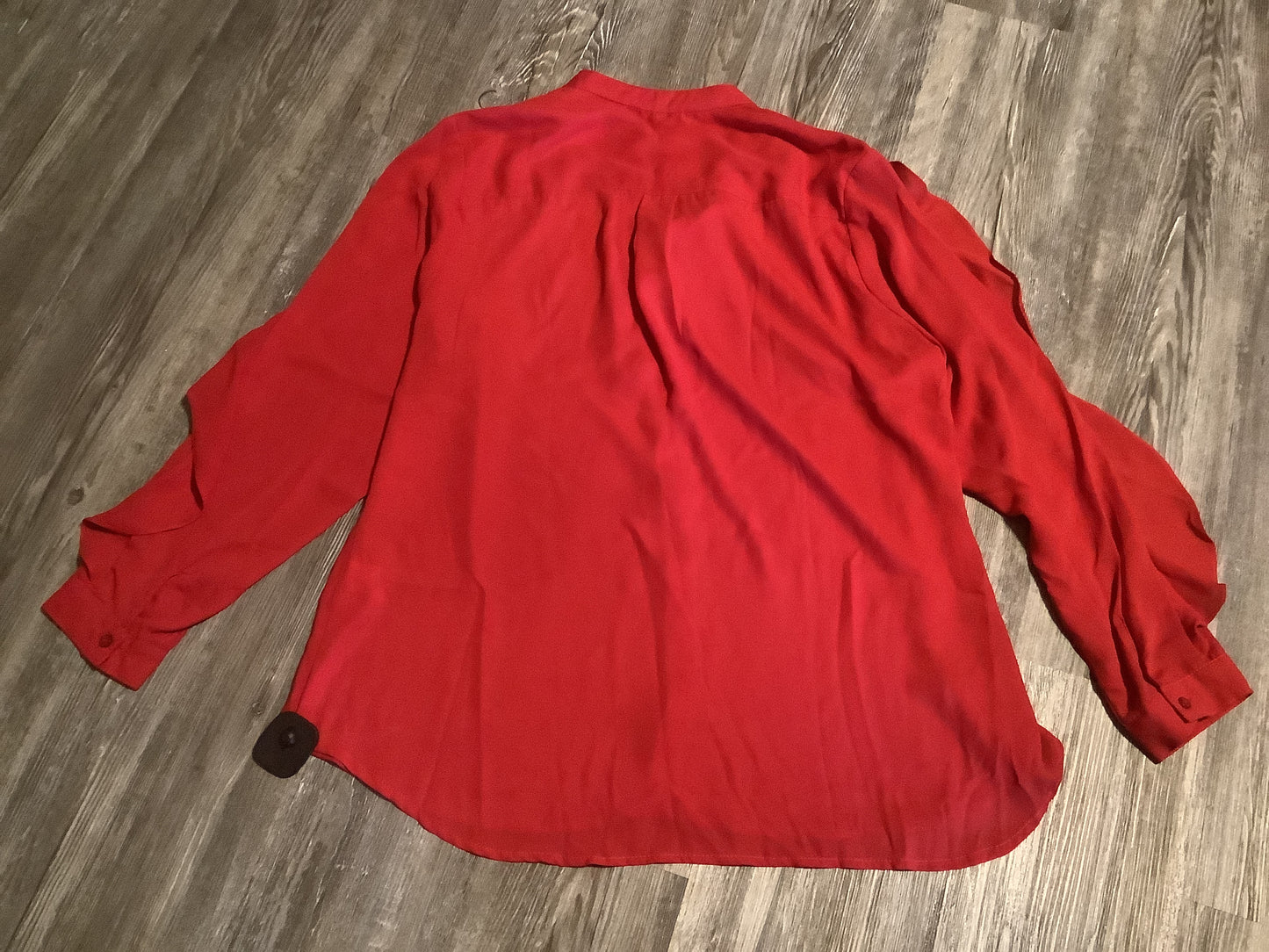 Top Long Sleeve By Ny Collection In Red, Size: 1x