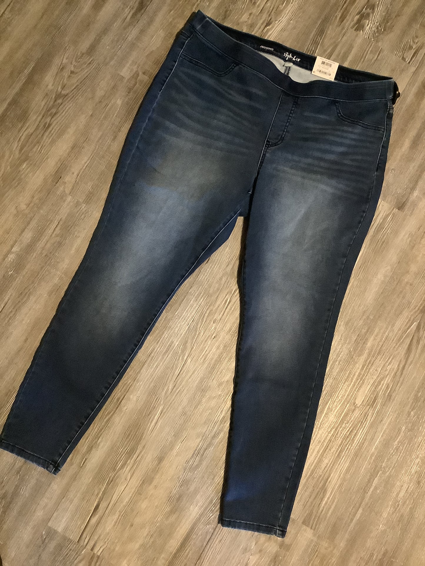 Jeans Skinny By Style And Company In Blue Denim, Size: 18