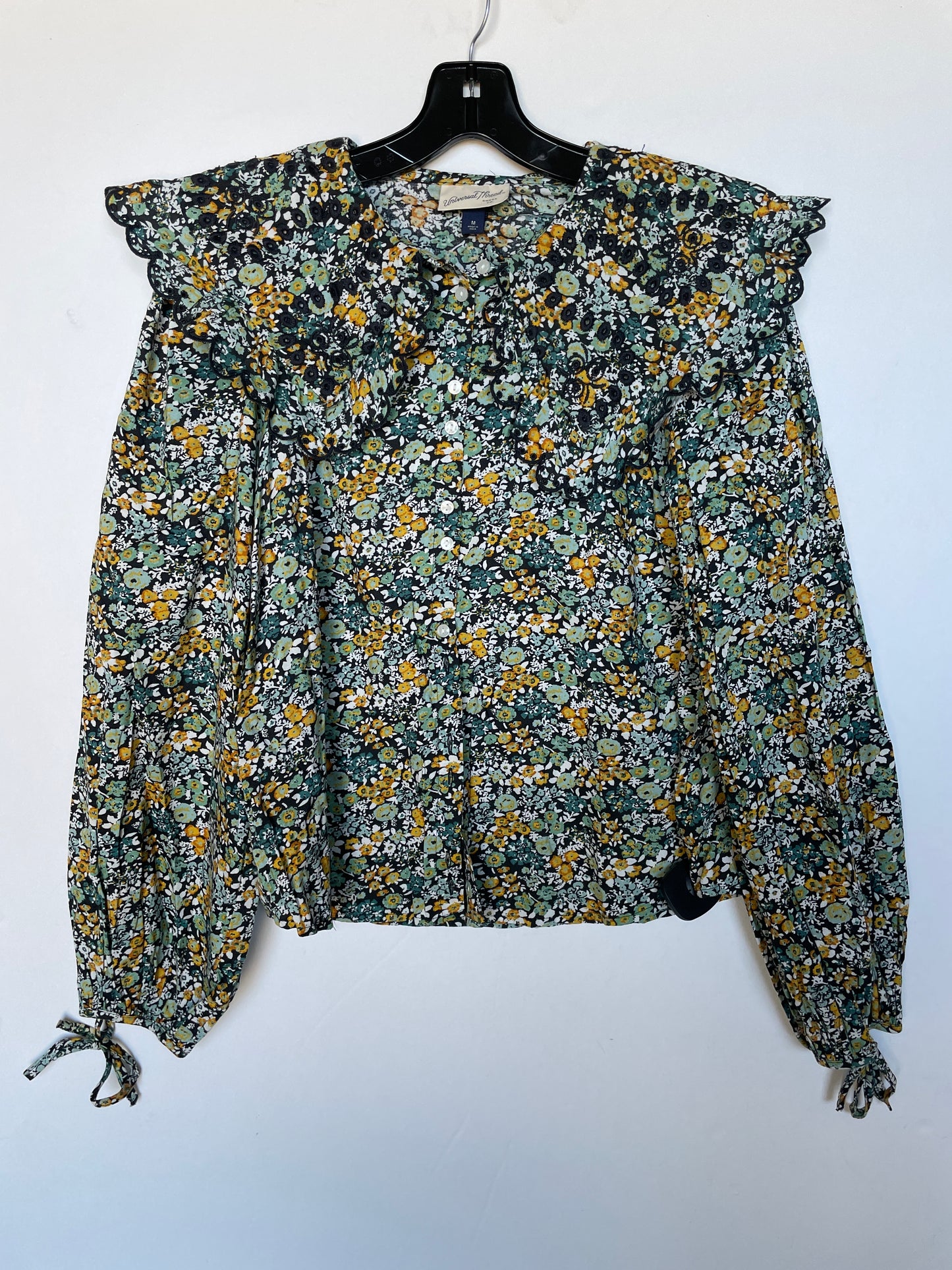 Top Long Sleeve By Universal Thread In Floral Print, Size: M