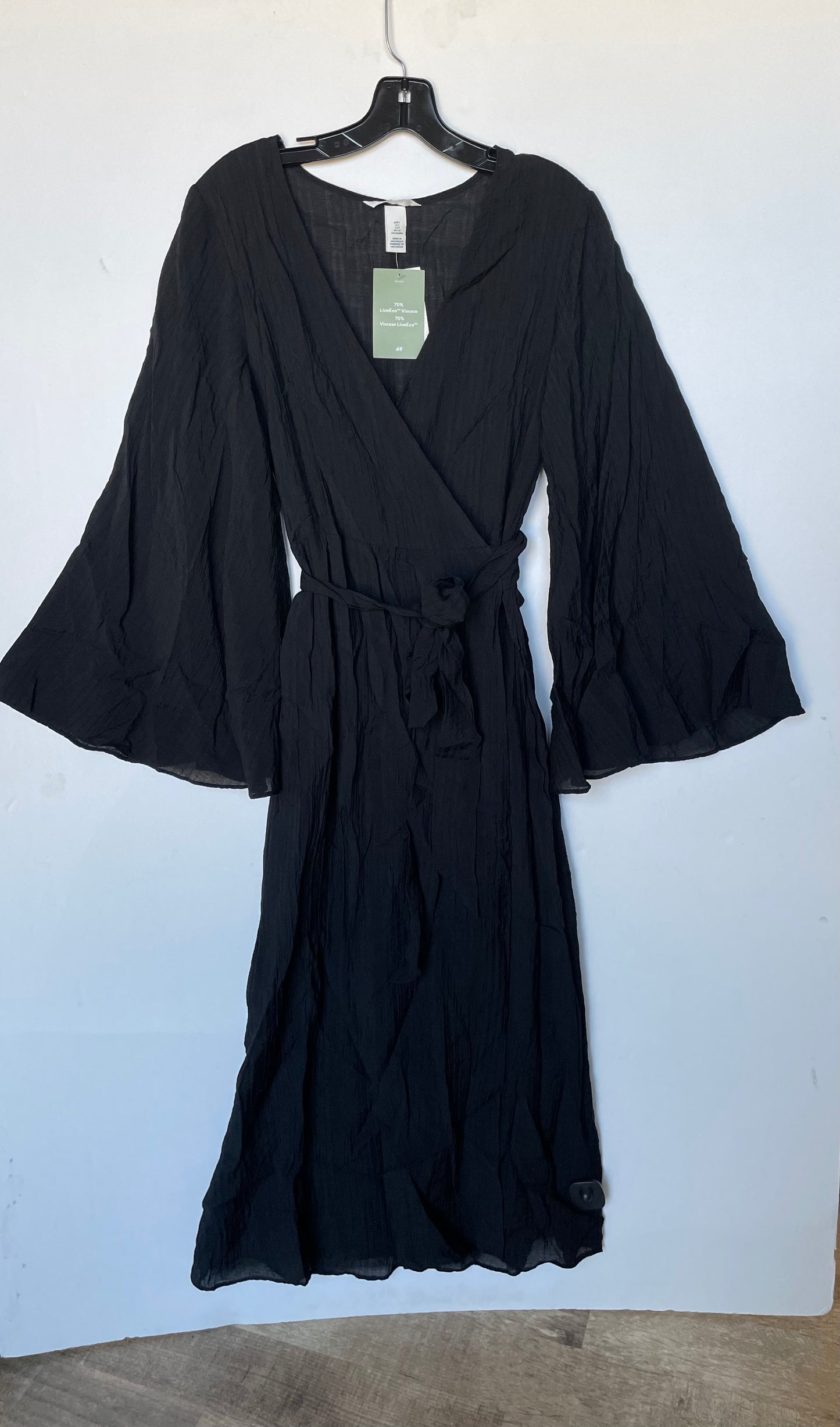 Dress Casual Midi By H&m In Black, Size: S