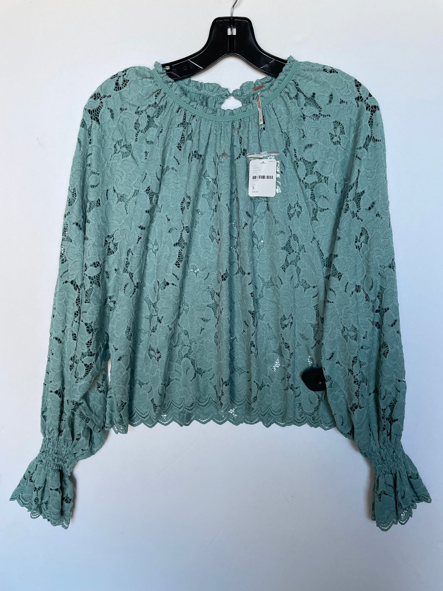 Top Long Sleeve By Free People In Green, Size: S