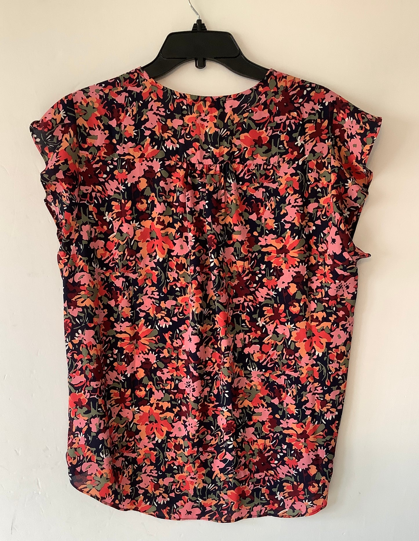 Top Short Sleeve By Chaus In Floral Print, Size: L